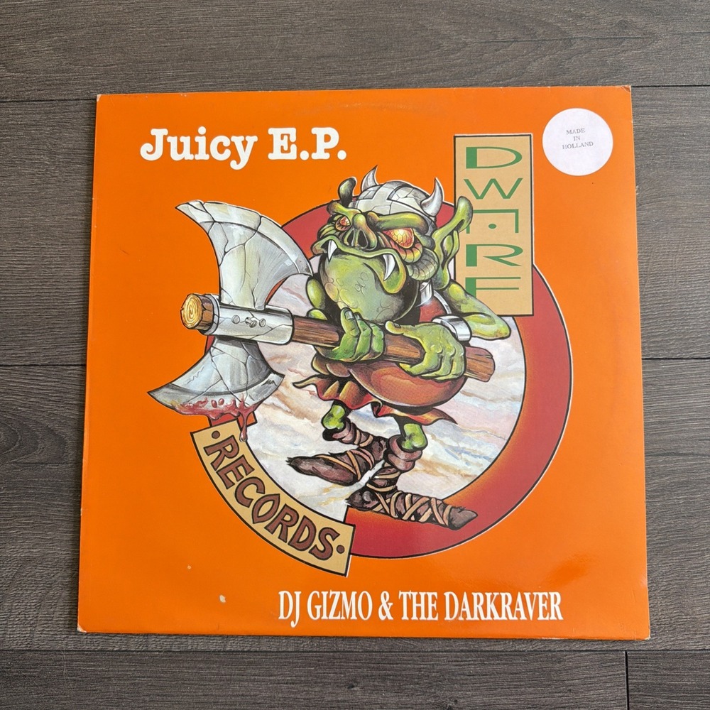 DJ Gizmo & The Dark Raver - Juicy E.P. VG+ Vinyl Holland Gabber Happy Hardcore